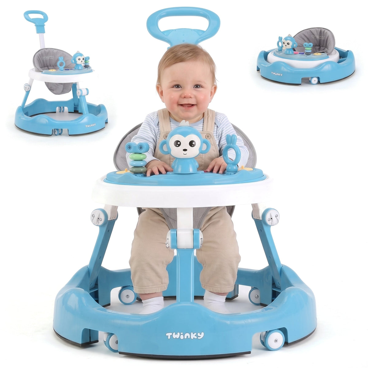 Twinky Babywalker - Gåstol Blå