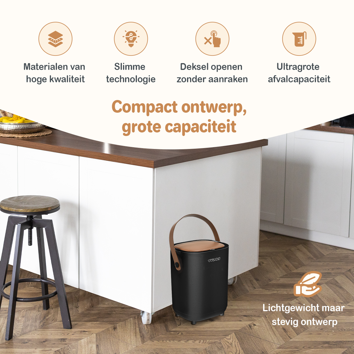 Twinky Diaper Pail - Sensor Model – Black Brown