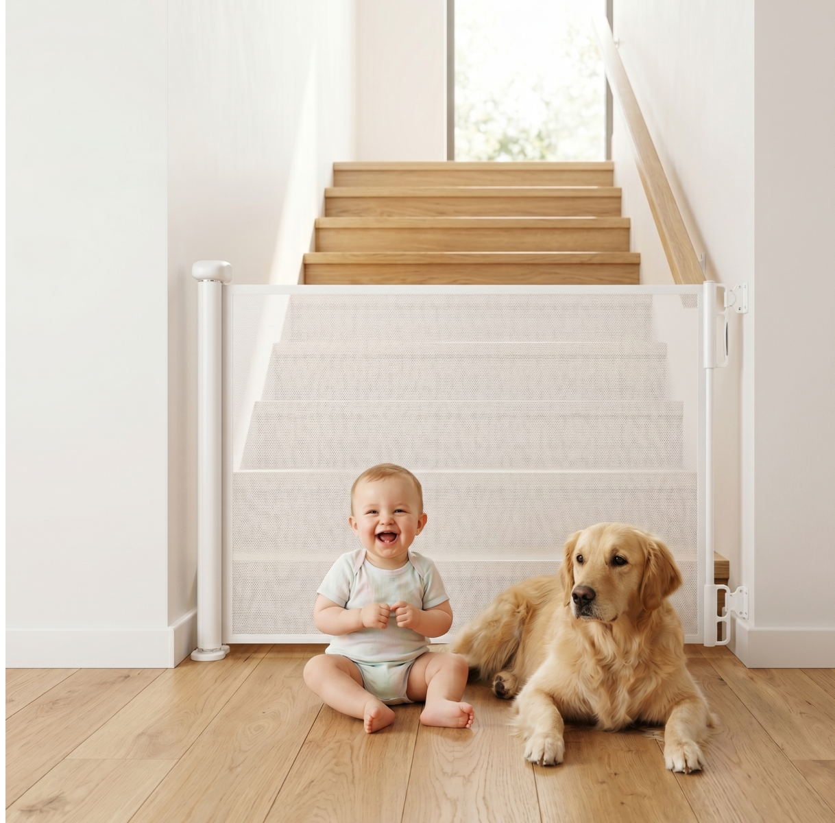 Twinky Roll-up Stair Gate - Black