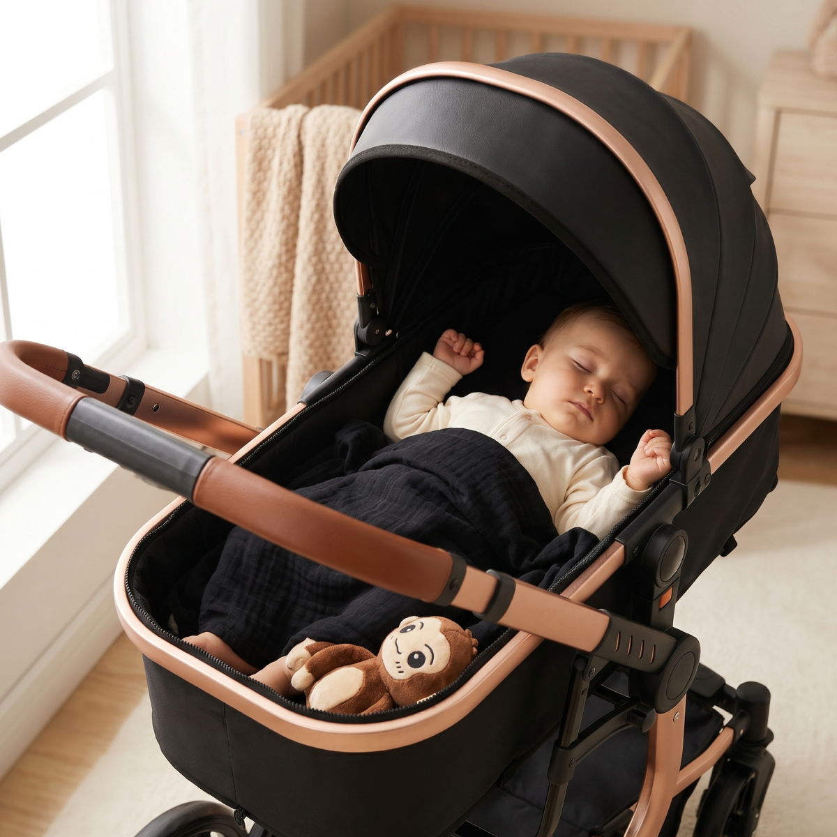 Twinky 4-in-1 Stroller Luxury Set - Black