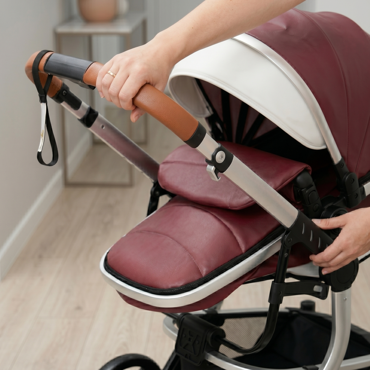 Twinky 4-i-1 Barnevogn Luxury Set Bordeaux | Kombivogn