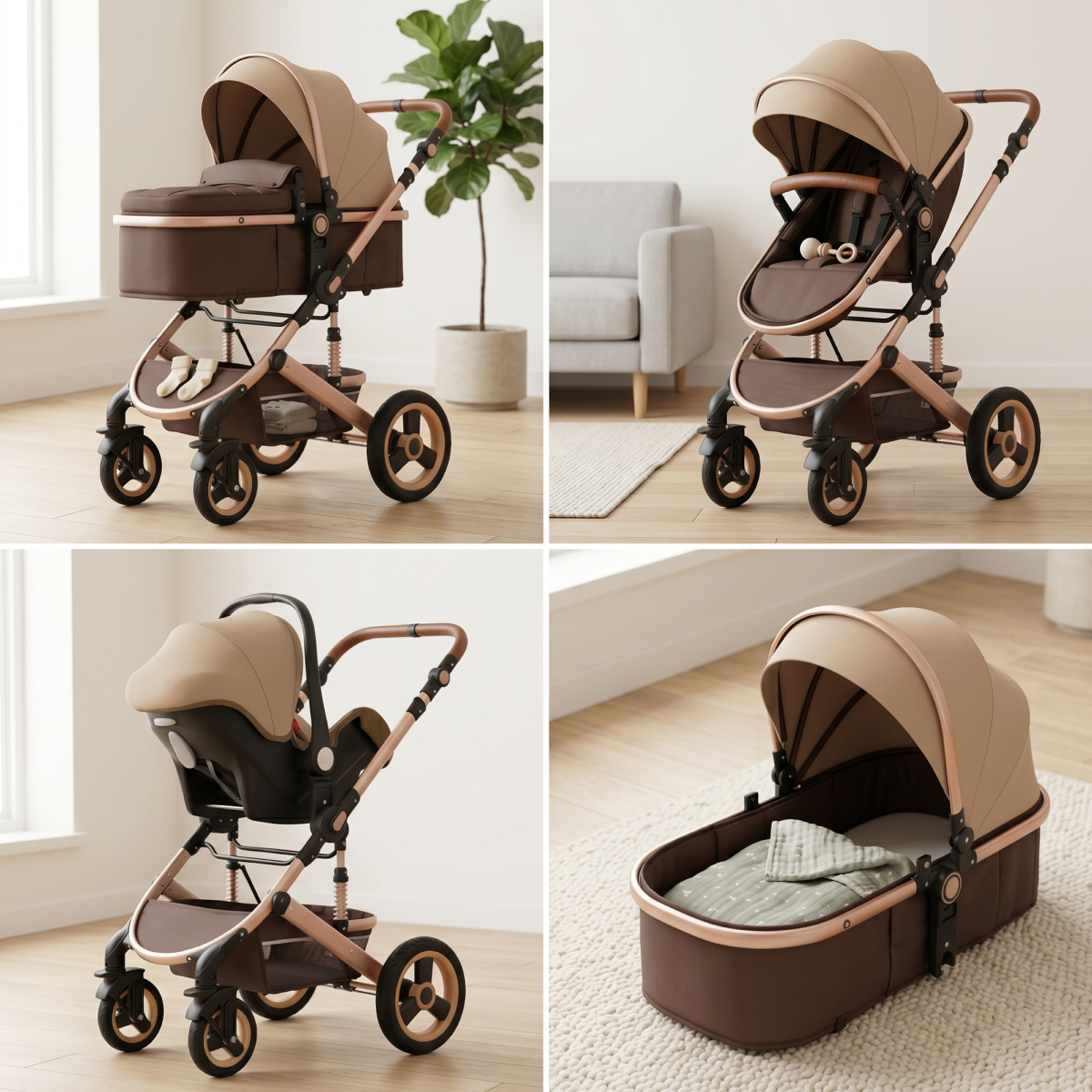 Twinky All-in-1 Kinderwagen Set - Braun