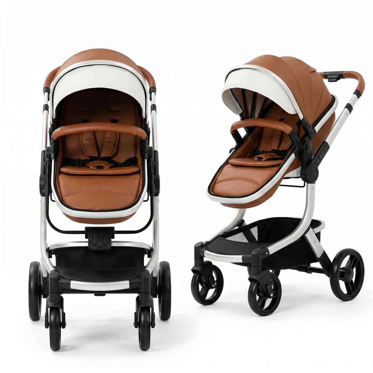 Twinky 4-i-1 Barnevogn Luxury Set Brun | 4-i-1 Rejsesystem