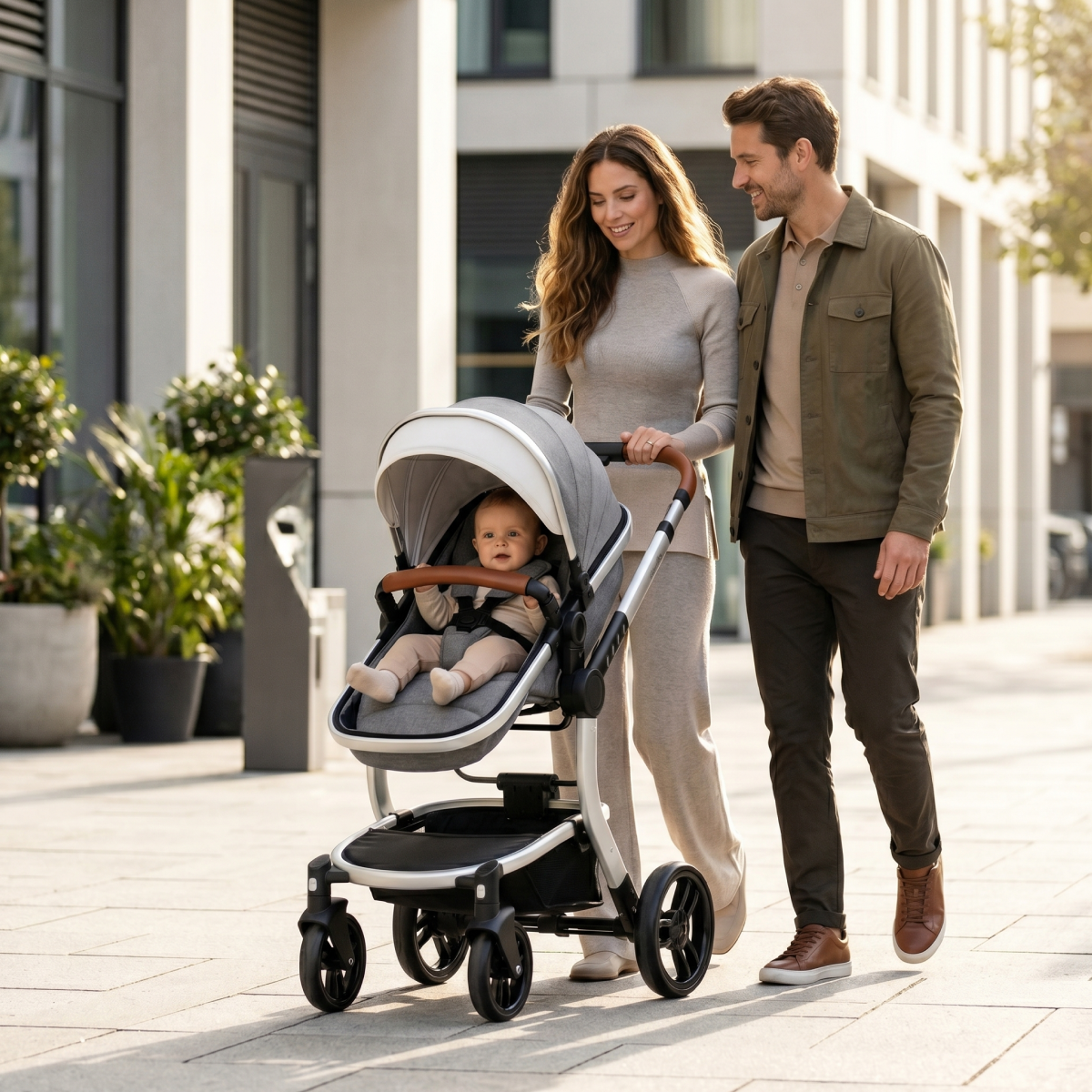 Twinky 4-i-1 Barnevogn Luxury Set Grå | Premium Kombivogn
