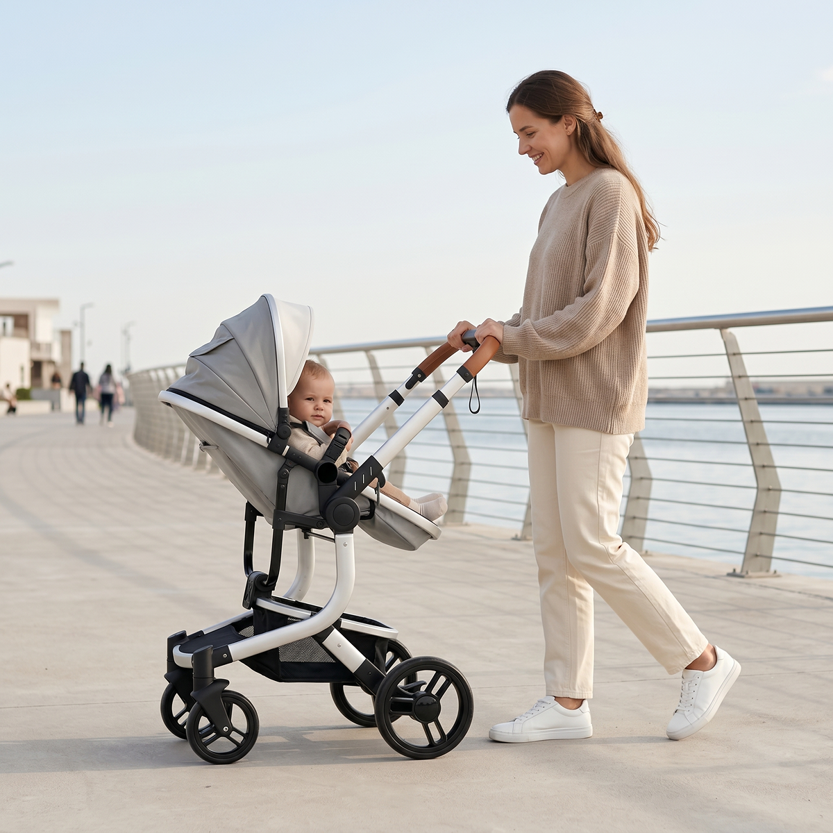 Twinky 4-i-1 Barnevogn Luxury Set Grå | Premium Kombivogn