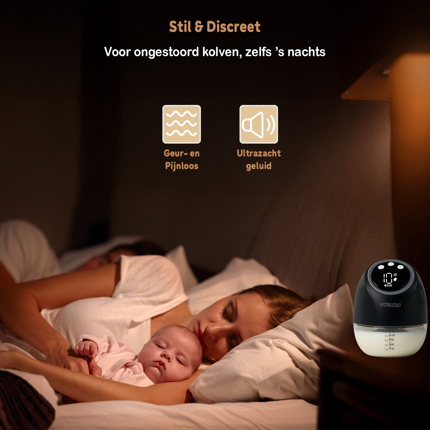 Twinky Elektrische Borstkolf 2x - Zwart