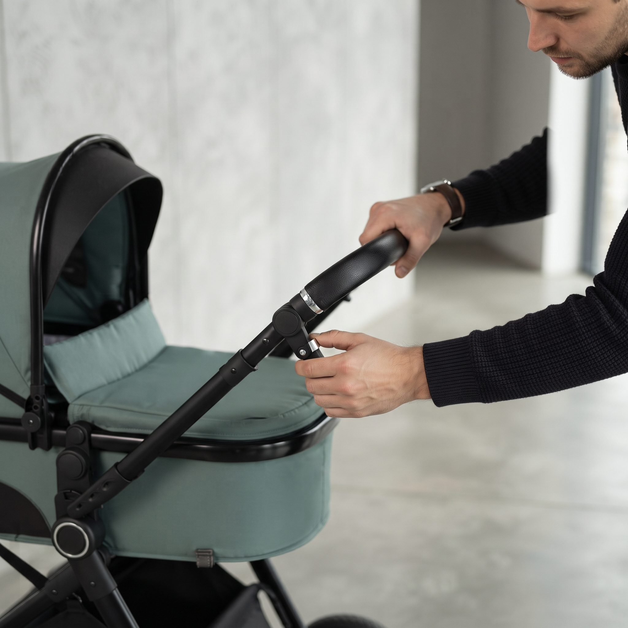 Twinky 4-in-1 Kinderwagen - Platina Black