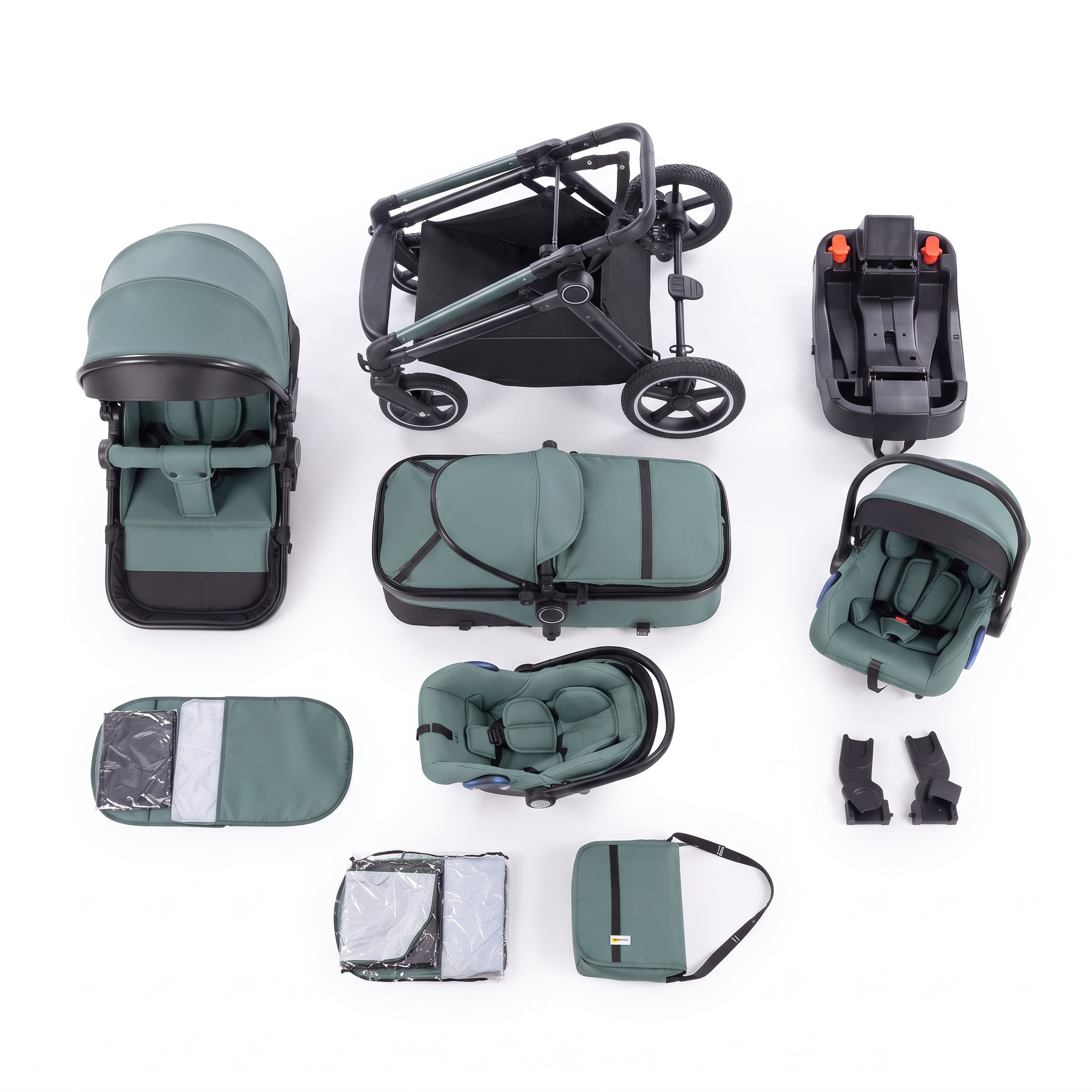 Twinky 4-in-1 Kinderwagen - Platina Black