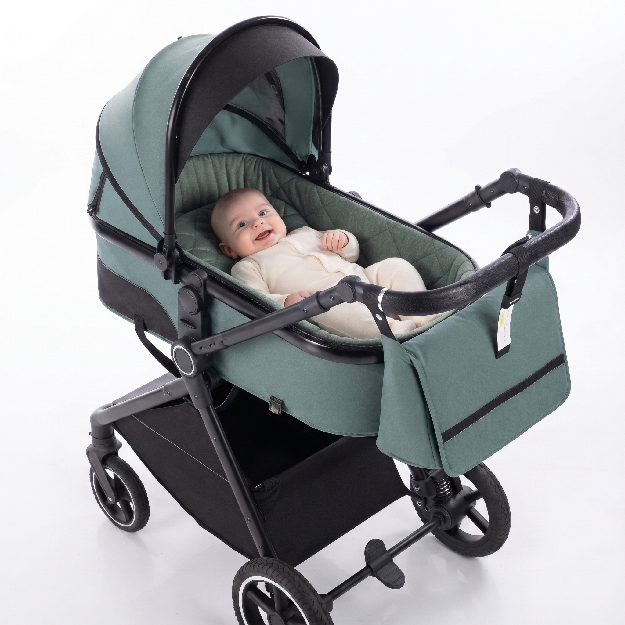 Twinky 4-in-1 Kinderwagen - Platina Black