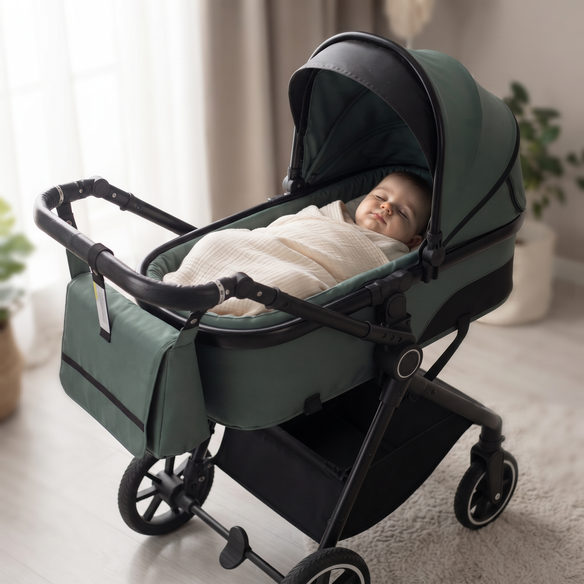 Twinky 4-in-1 Kinderwagen - Platina Black