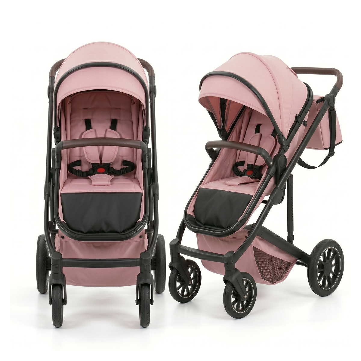 Twinky 4-i-1 Barnevogn Soft Pink | Kombivogn & Rejsesystem