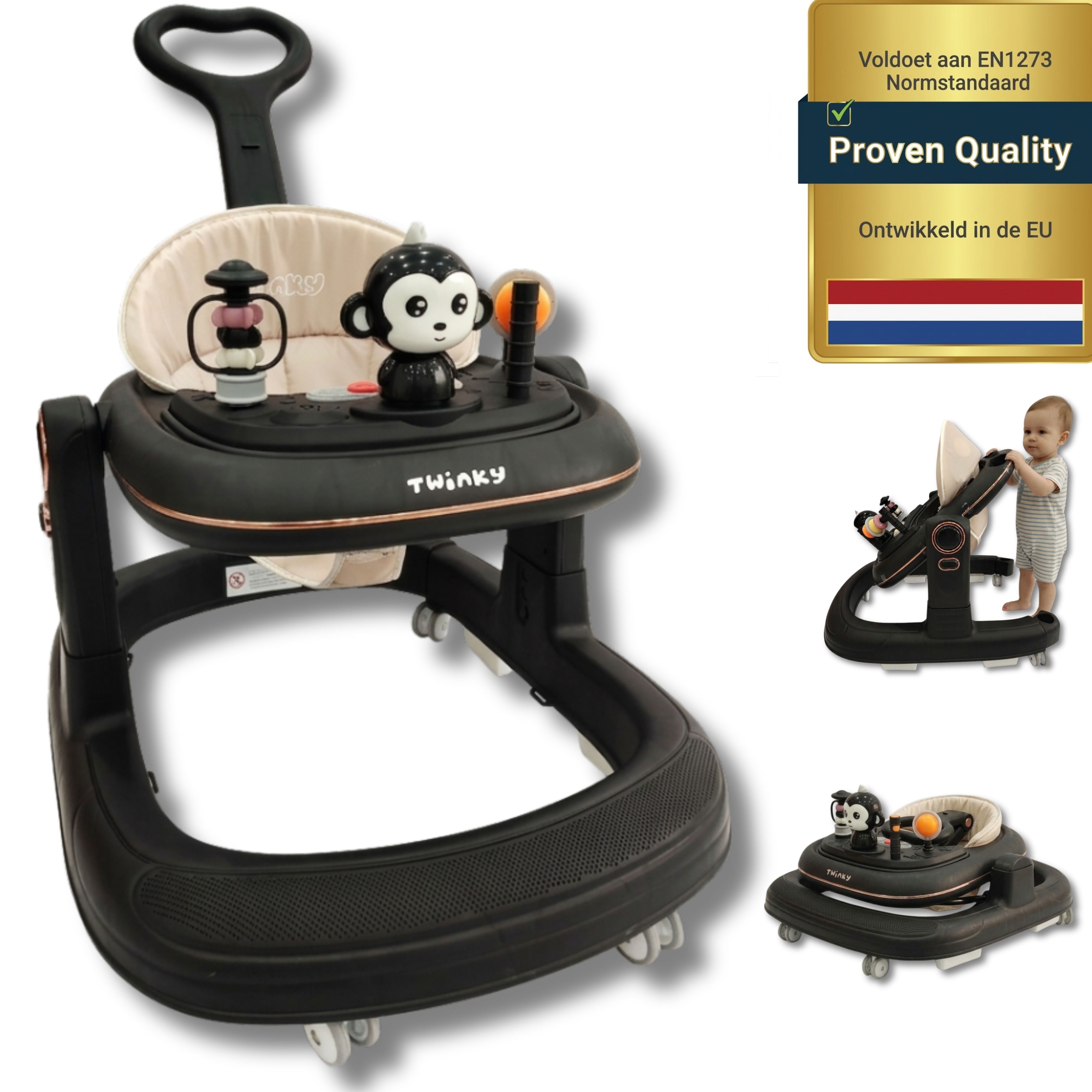 Twinky Babywalker GO - Chaise-marchette & Trotteur 2-en-1