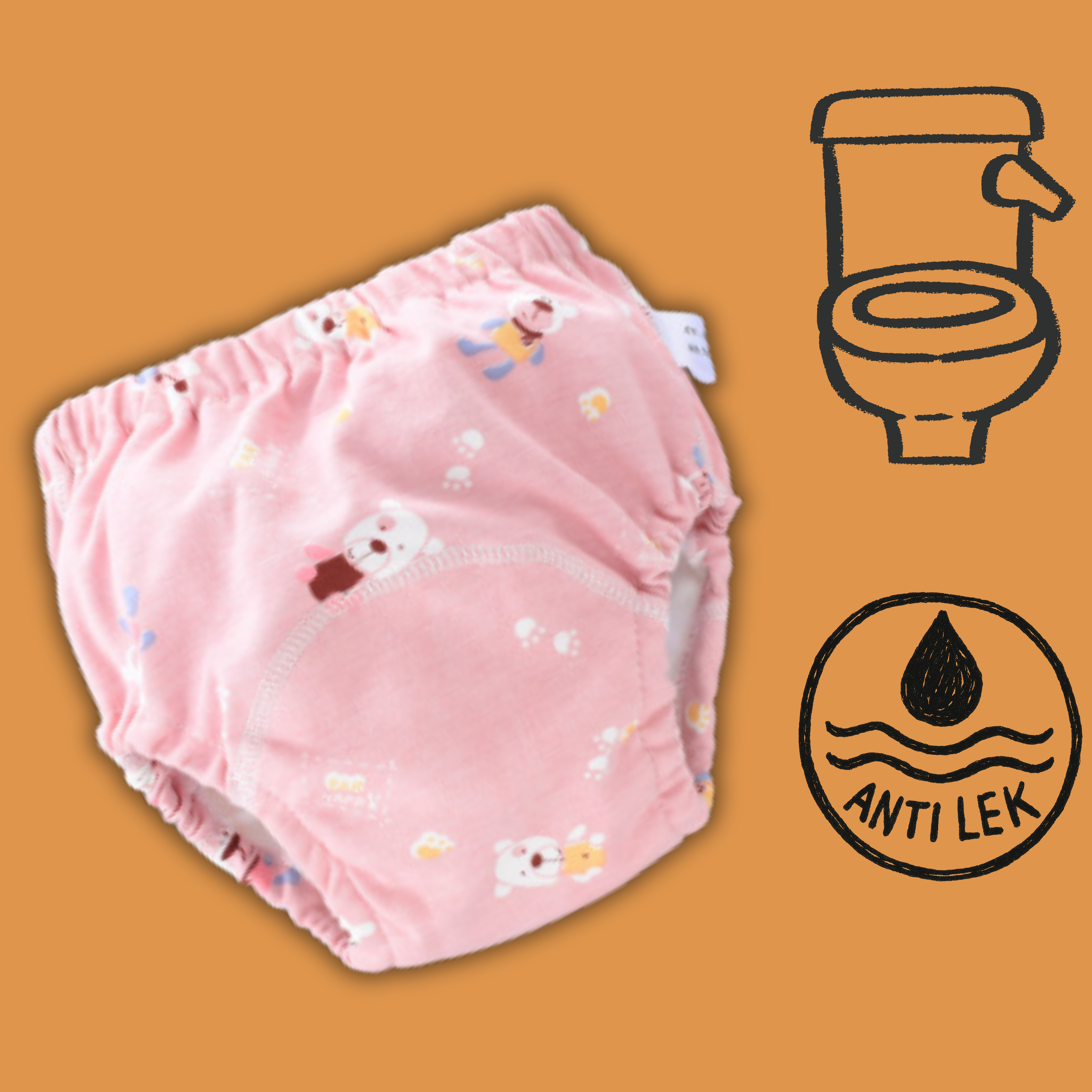 Twinky Comfysnuggs - Zachte Zindelijkheidstraining Onderbroekjes - Pinky