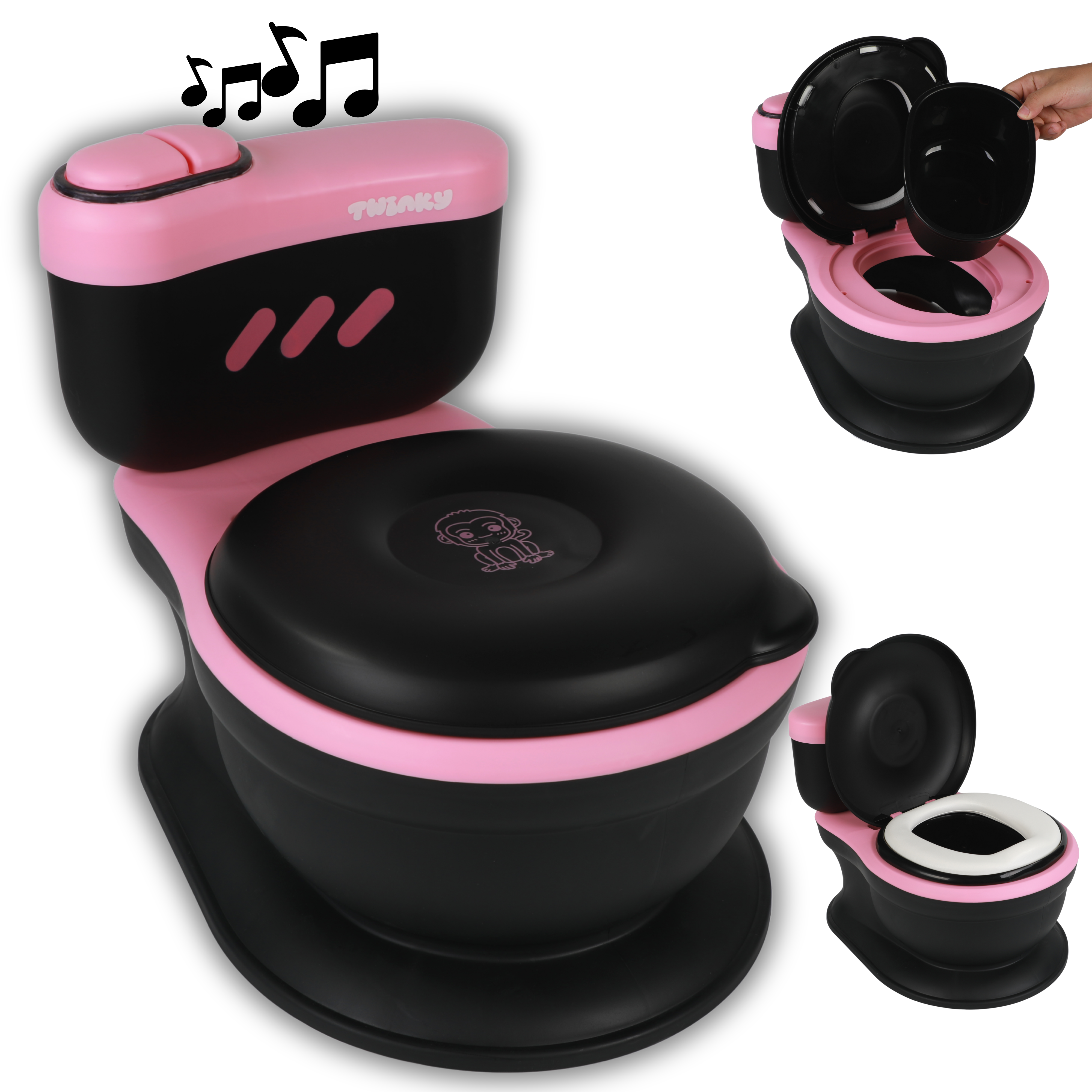Twinky Potty - Plaspotje Zwart Roze