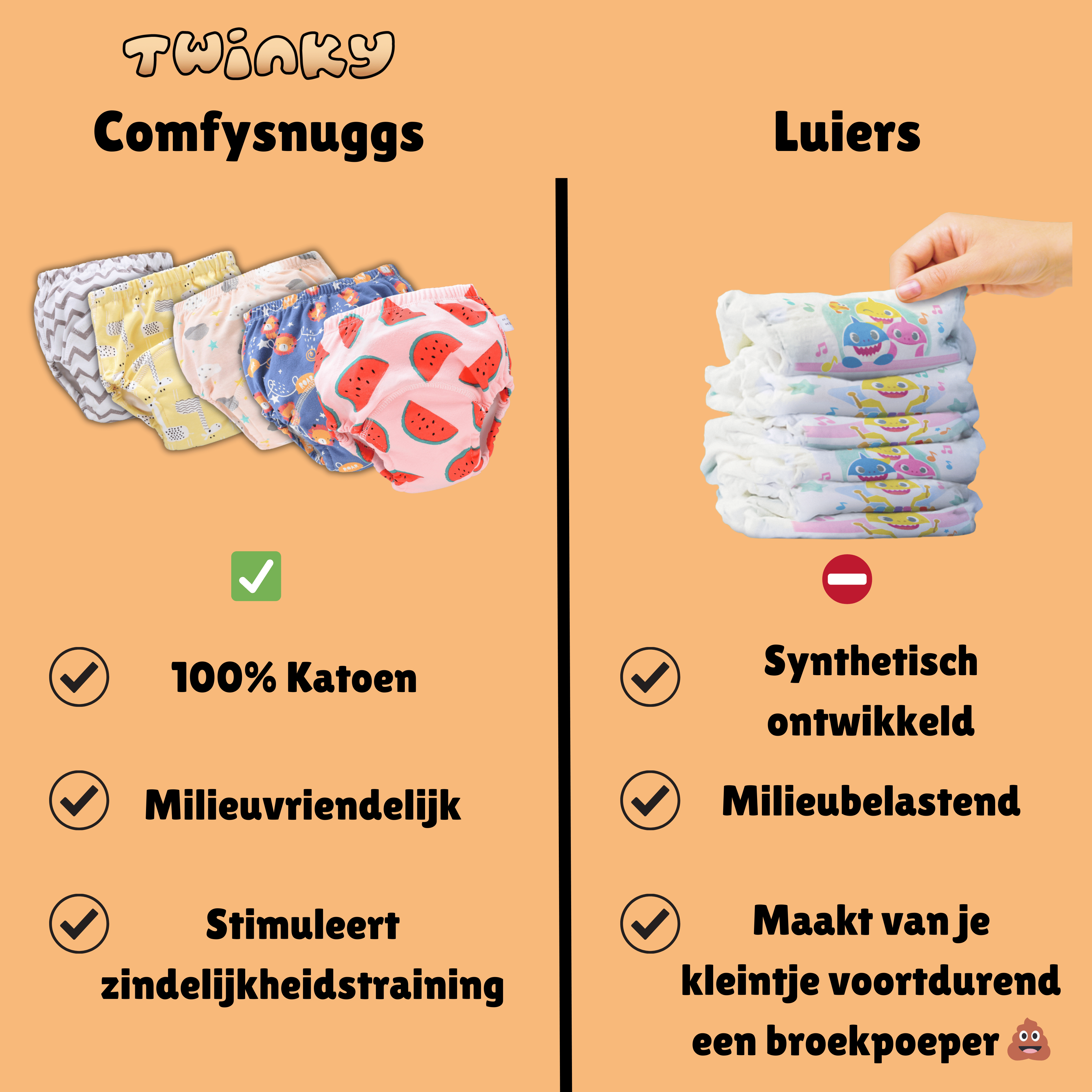 Twinky Comfysnuggs - Zachte Zindelijkheidstraining Onderbroekjes - Giraffe