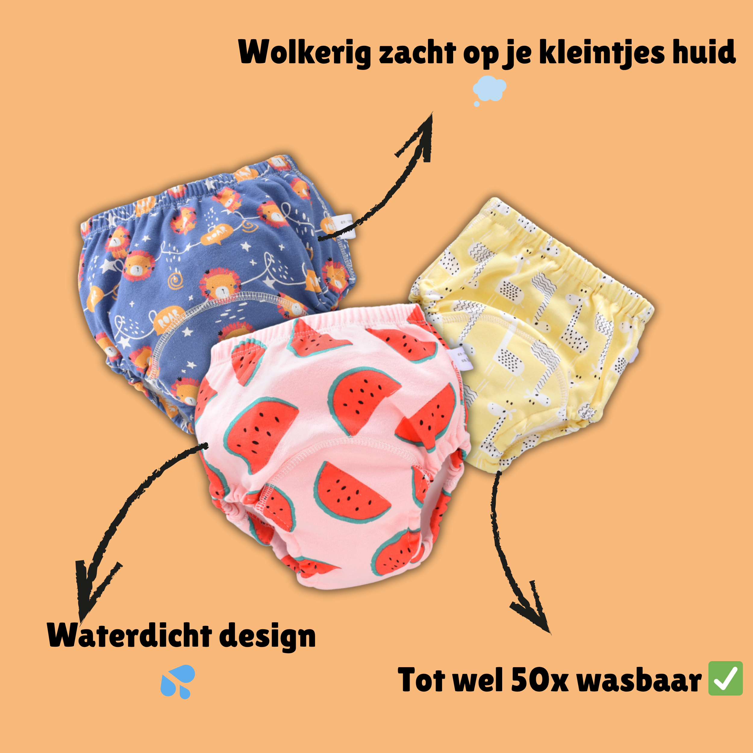 Twinky Comfysnuggs - Zachte Zindelijkheidstraining Onderbroekjes - Giraffe