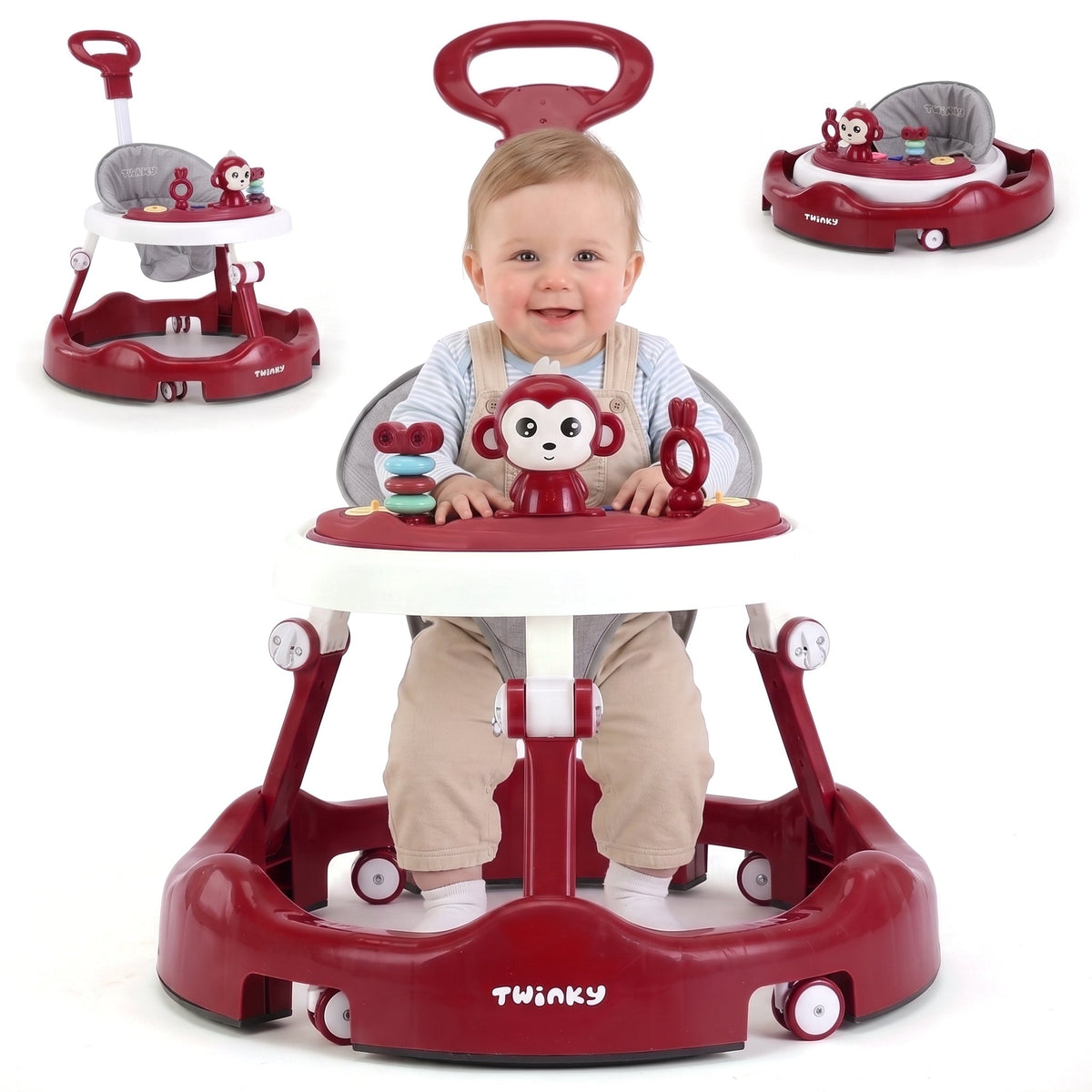 Twinky Babywalker - Gåstol Bordeaux