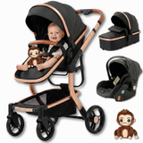 Twinky 4-in-1 Stroller Luxury Set - Black