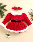 Cute, and Christmas-Ready – Twinky Christmas Romper & Holiday Diadem Set