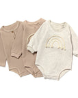 Cozy & Cute: Spring & Autumn Baby Long Sleeve Waffle Romper