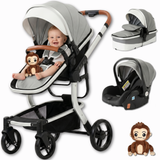 Twinky 4-in-1 Stroller Luxury Set - Grey