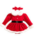 Cute, and Christmas-Ready – Twinky Christmas Romper & Holiday Diadem Set