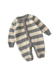 Soft Baby Mink Fur Striped Romper Jumpsuit – Cozy & Stylish for Little Ones