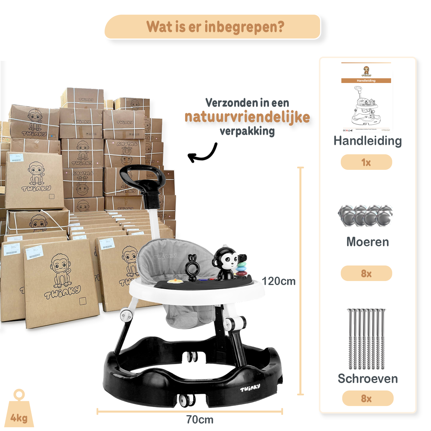 Twinky Baby Walker - Azur