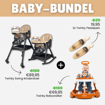 Chaise enfant Twinky SWING + 2 cuillères biberon + Trotteur (PACK BÉBÉ)