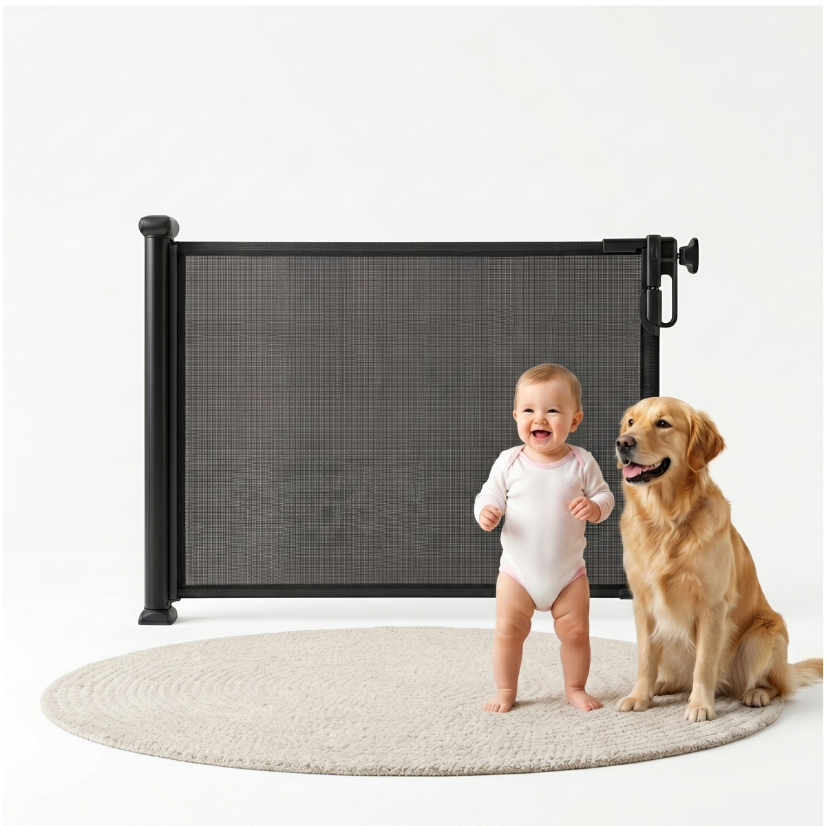 Twinky Roll-up Stair Gate - Black