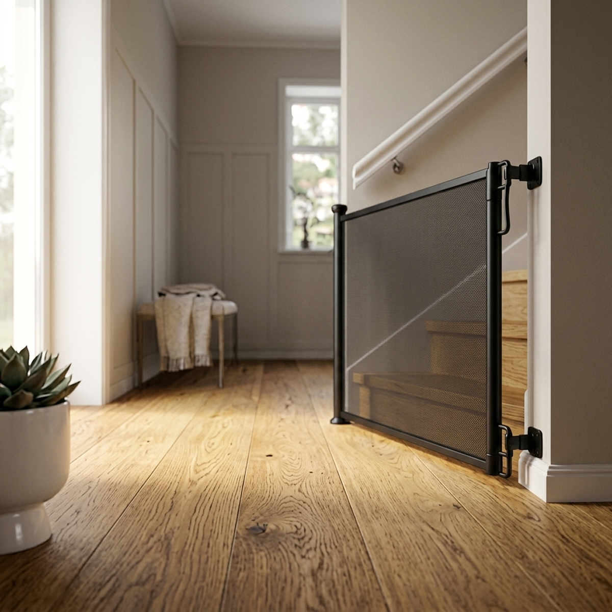 Twinky Roll-up Stair Gate - Black