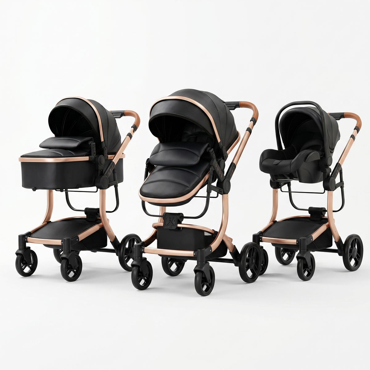 Twinky 4-in-1 Stroller Luxury Set - Black