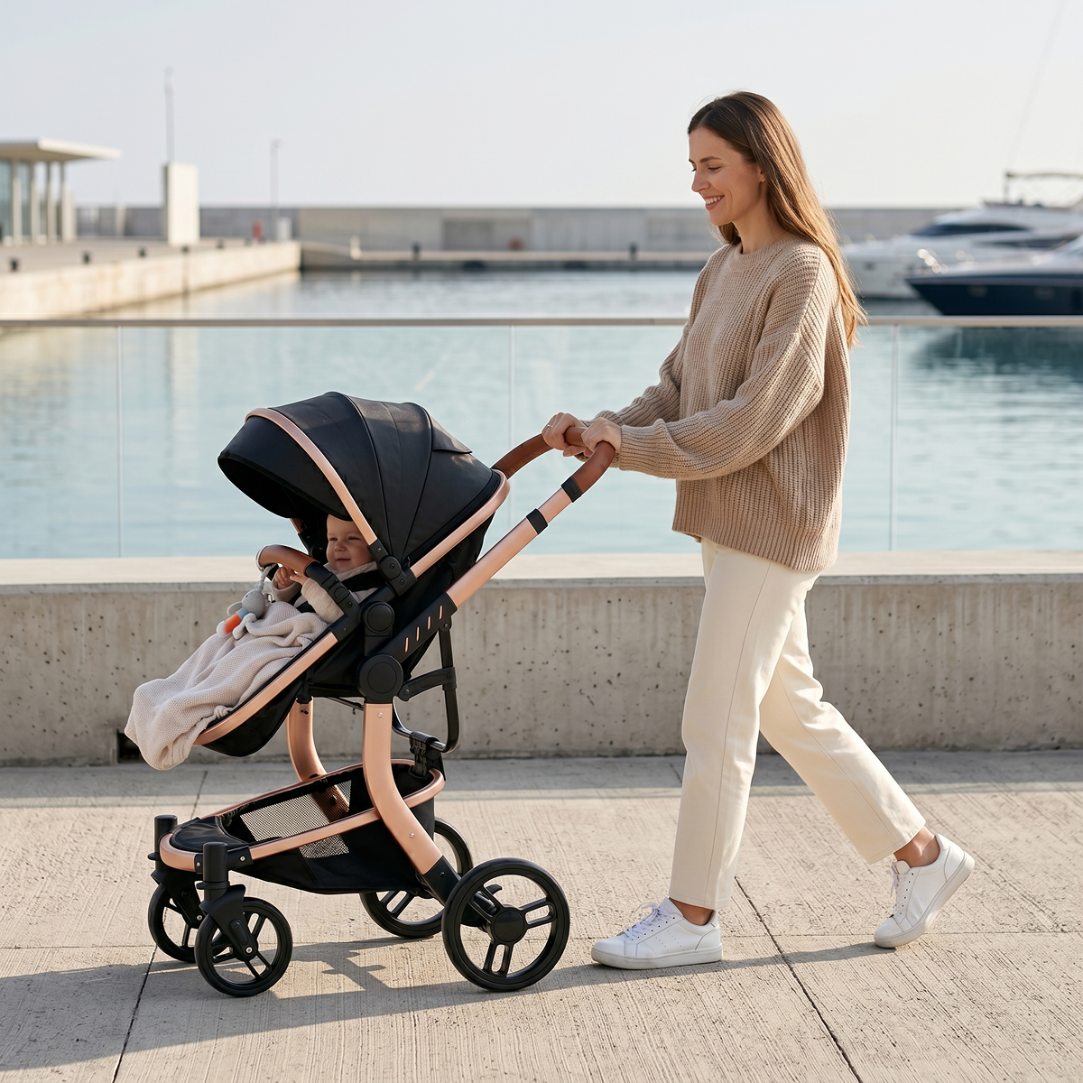 Twinky 4-in-1 Stroller Luxury Set - Black