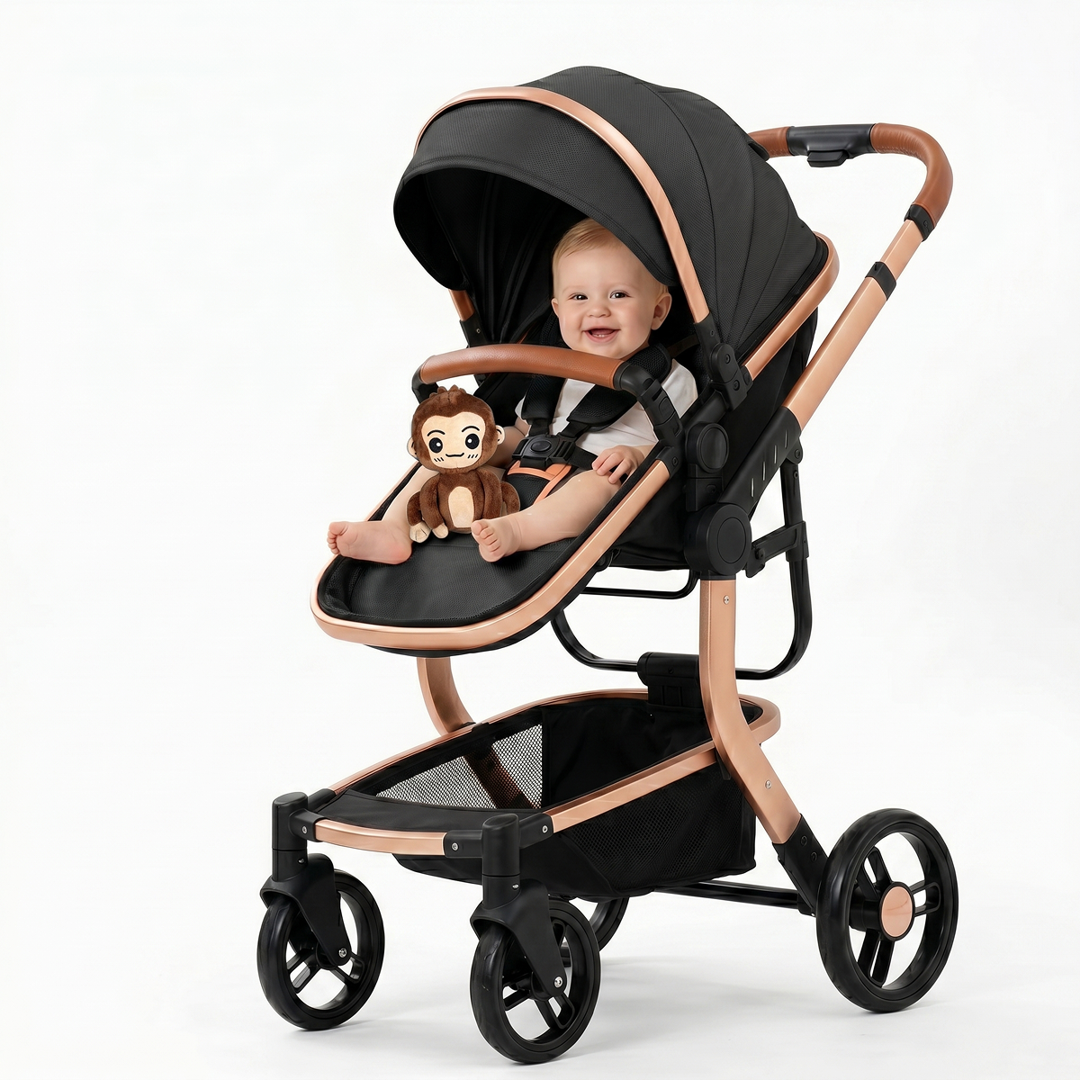 Twinky 4-in-1 Stroller Luxury Set - Black