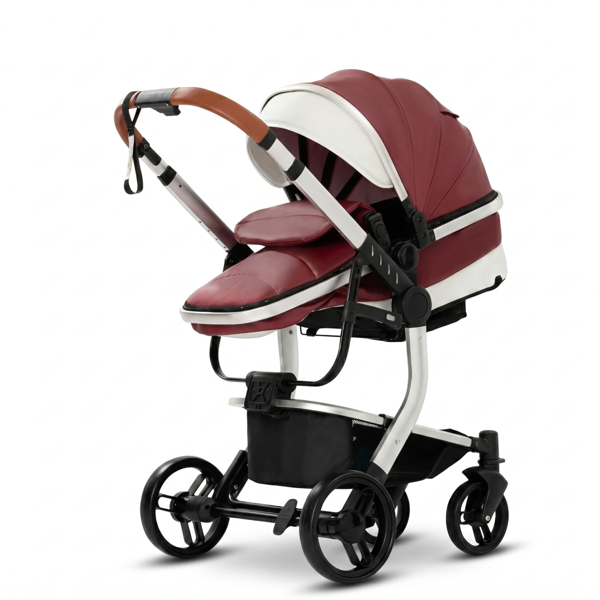 Twinky 4-i-1 Barnevogn Luxury Set Bordeaux | Kombivogn