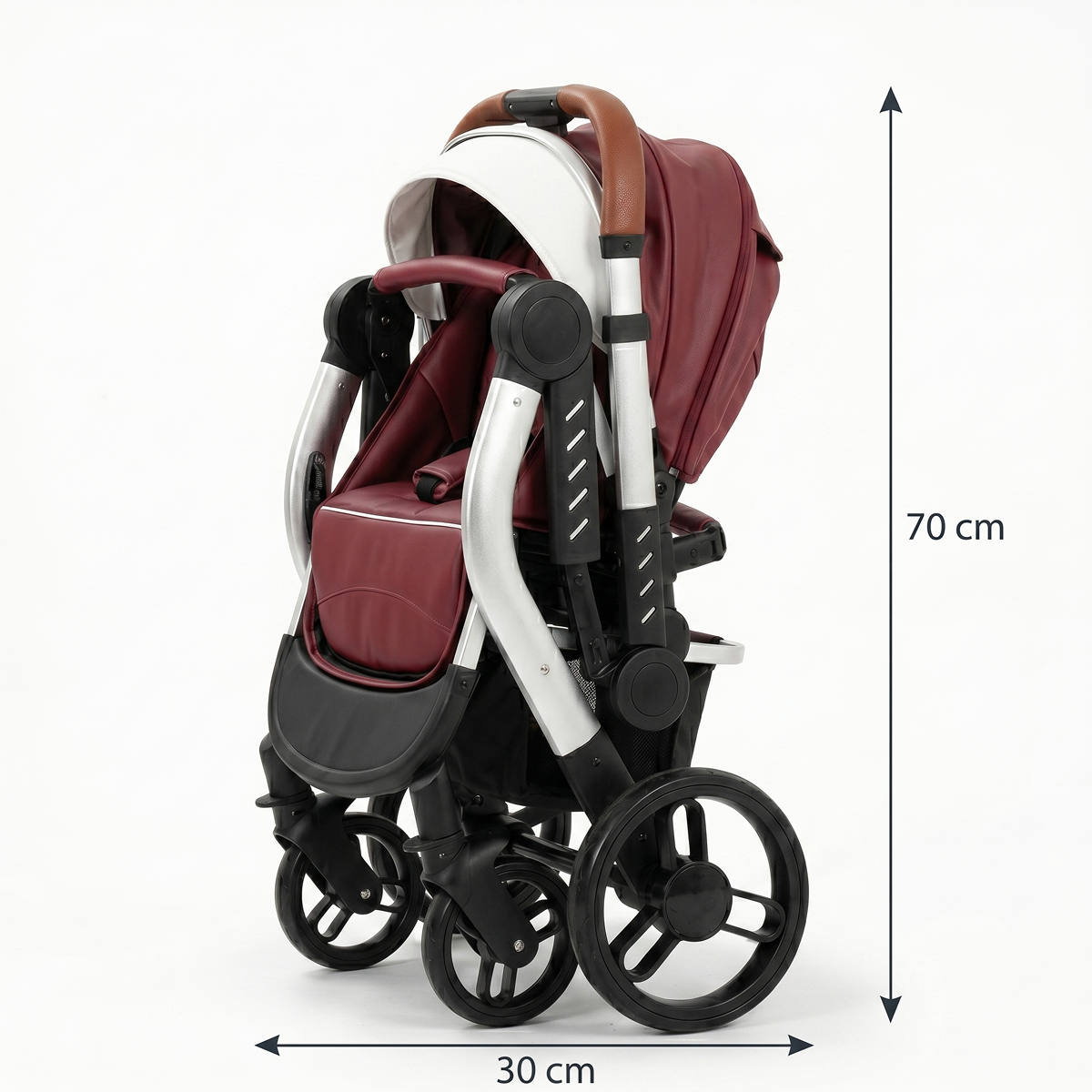 Twinky 4-i-1 Barnevogn Luxury Set Bordeaux | Kombivogn