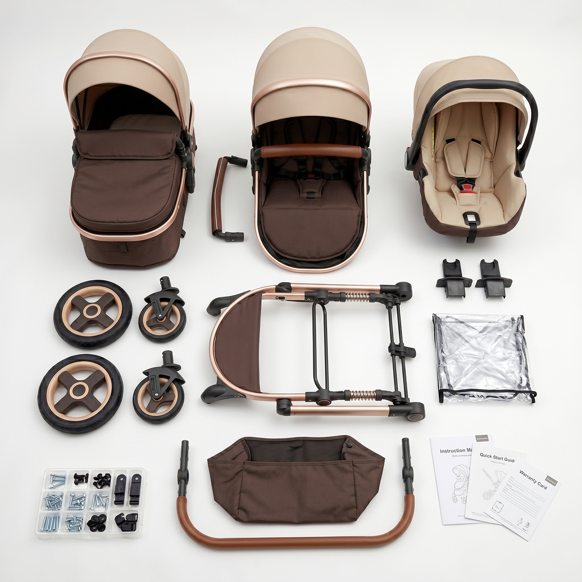 Twinky All-in-1 Stroller Set - Brown