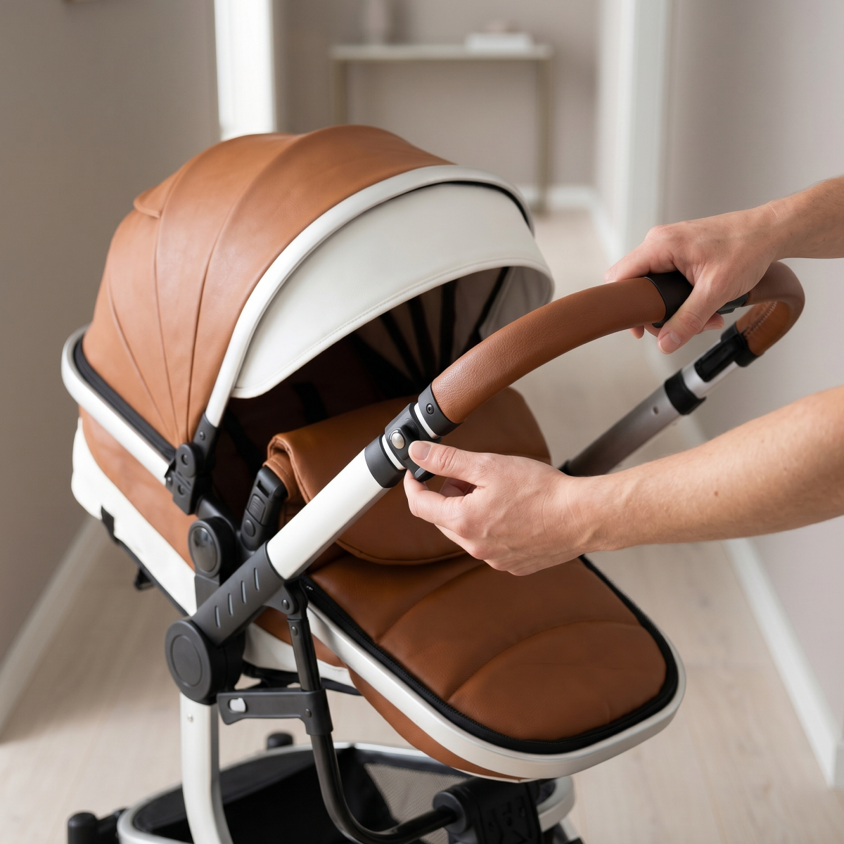 Twinky 4-i-1 Barnevogn Luxury Set Brun | 4-i-1 Rejsesystem