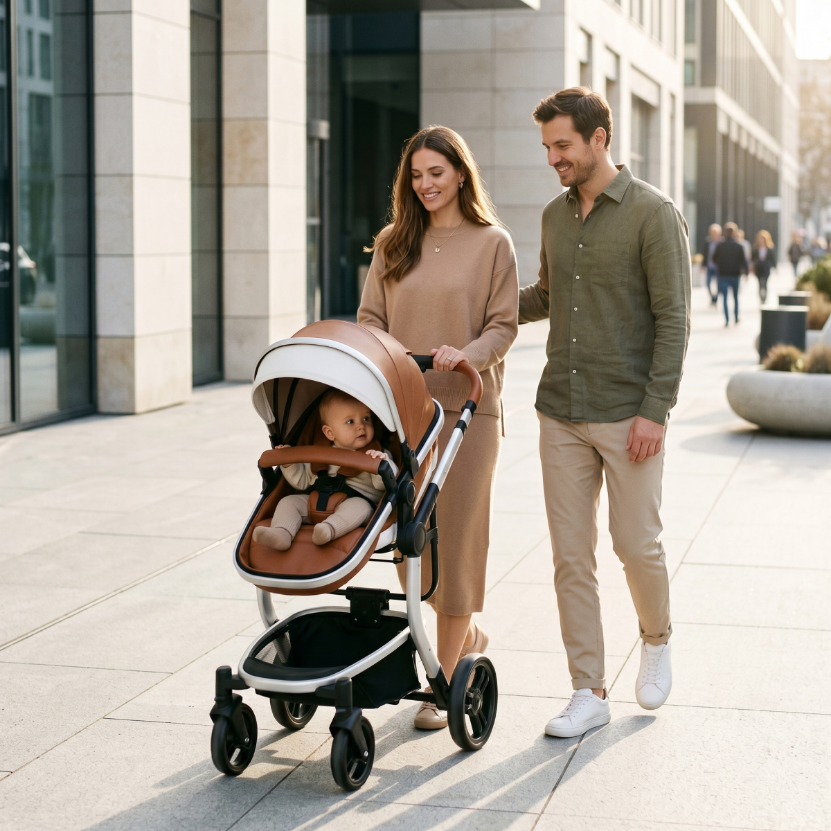 Twinky 4-i-1 Barnevogn Luxury Set Brun | 4-i-1 Rejsesystem