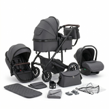 Twinky 4-in-1 Stroller - Dark Grey (Stroller, Car Seat & Travel Cot in 1)