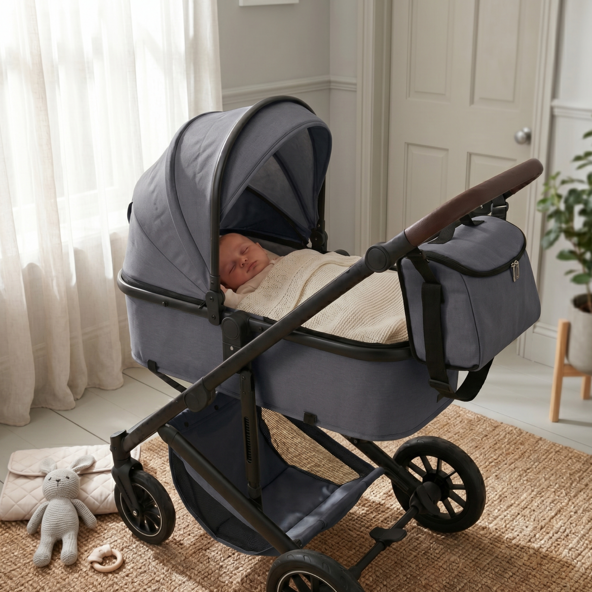 Twinky 4-in-1 Stroller - Dark Grey (Stroller, Car Seat & Travel Cot in 1)