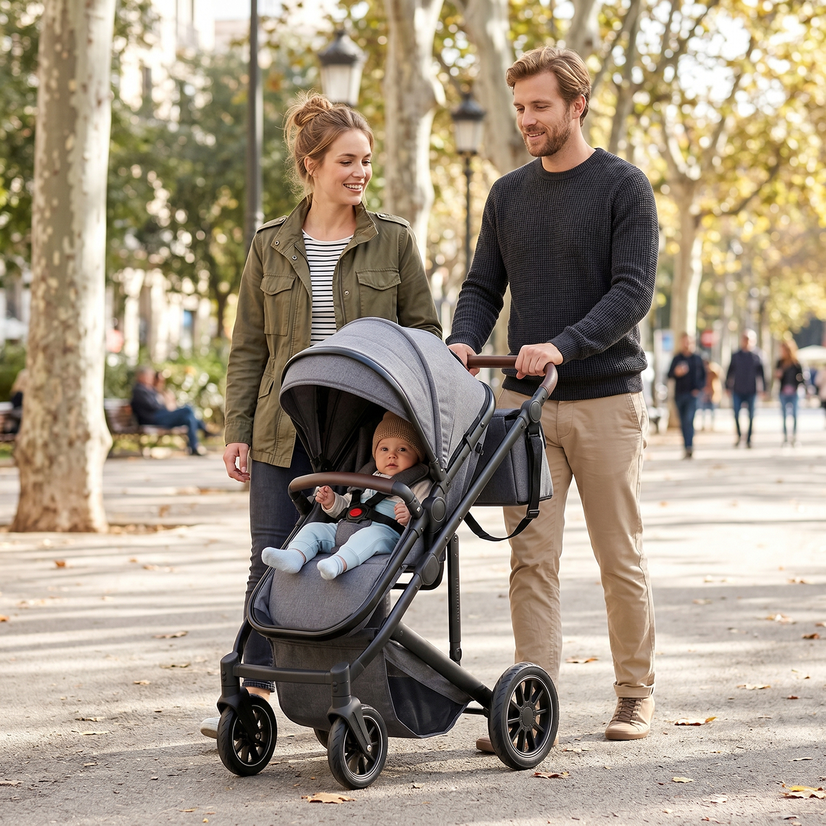 Twinky 4-in-1 Stroller - Dark Grey (Stroller, Car Seat & Travel Cot in 1)