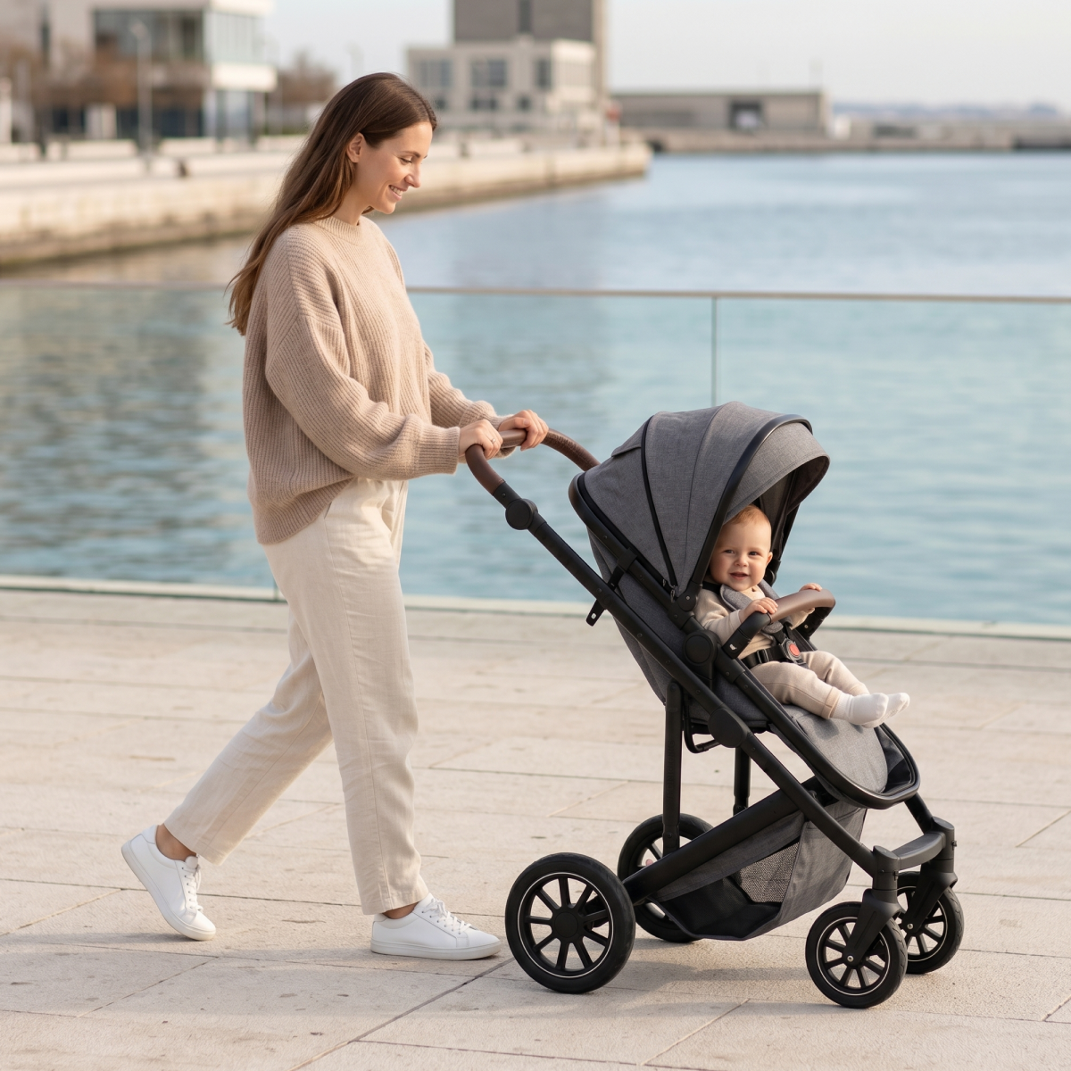 Twinky 4-in-1 Stroller - Dark Grey (Stroller, Car Seat & Travel Cot in 1)