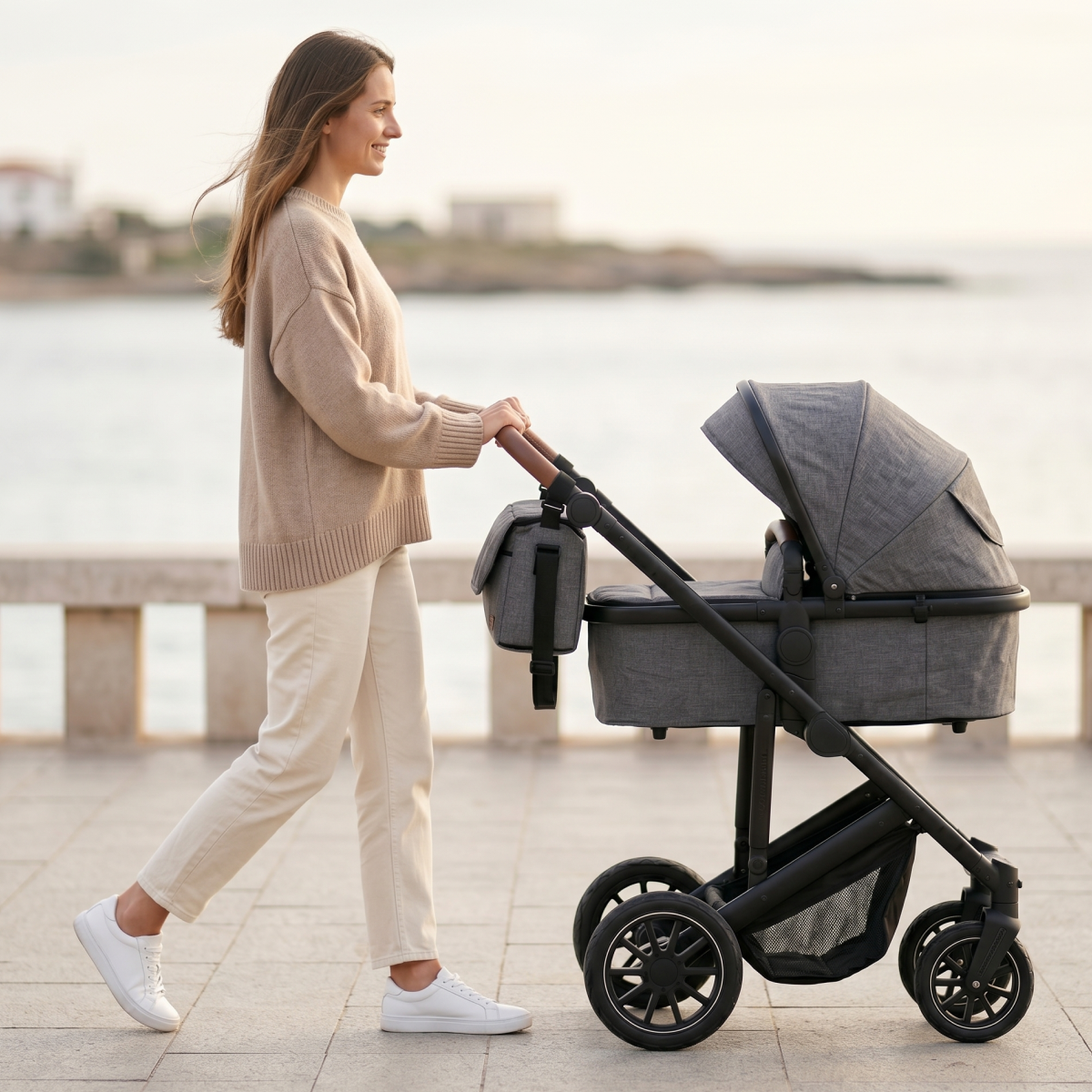 Twinky 4-in-1 Stroller - Dark Grey (Stroller, Car Seat & Travel Cot in 1)