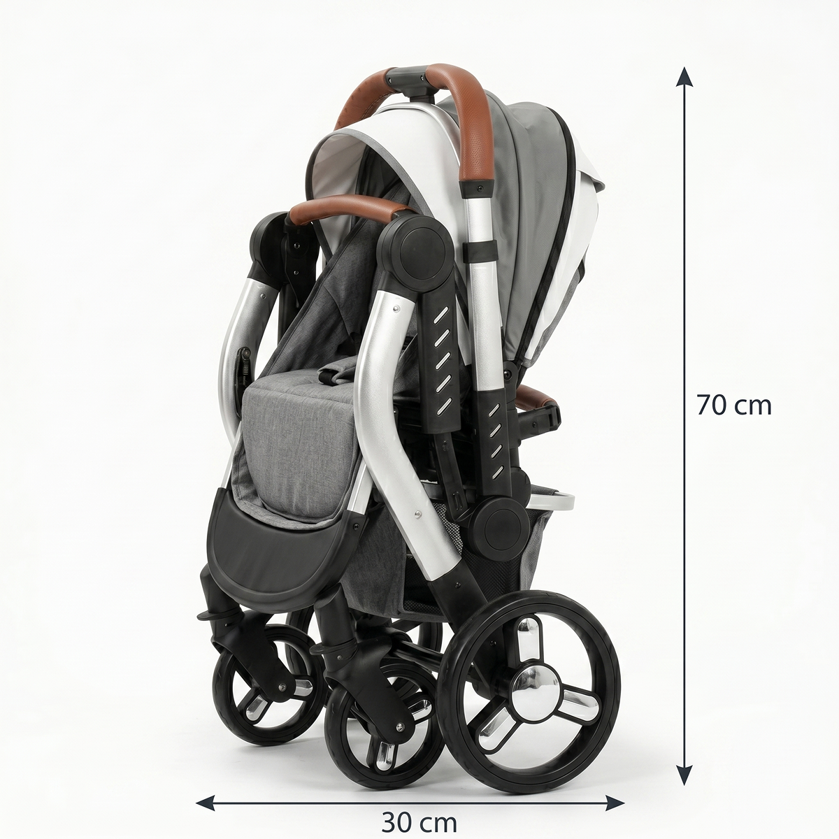 Twinky 4-i-1 Barnevogn Luxury Set Grå | Premium Kombivogn