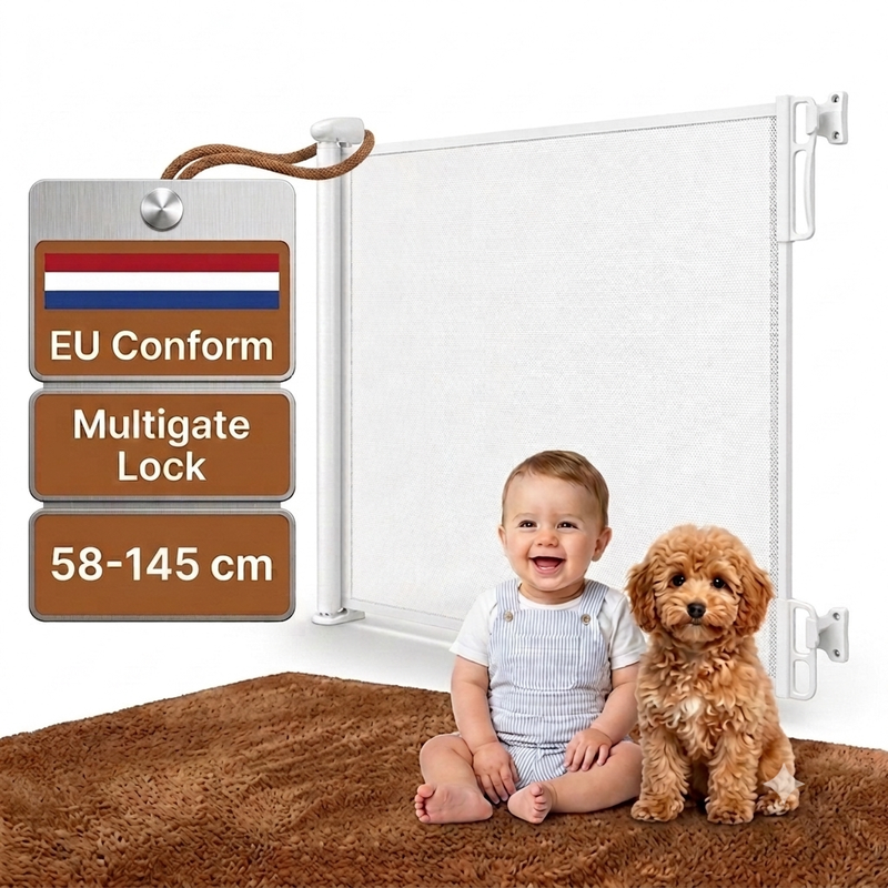 Twinky Roll-up Stair Gate - White