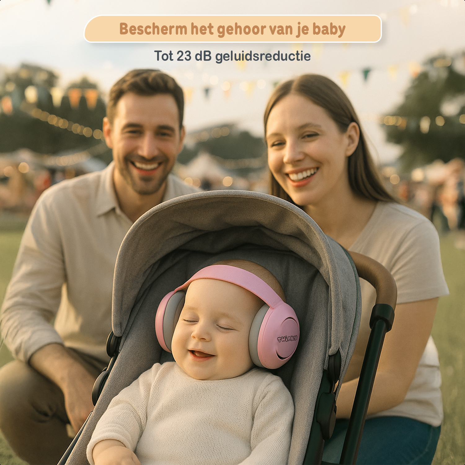 Twinky Baby Muffy's - Protection auditive pour bébé et tout-petit - Rose