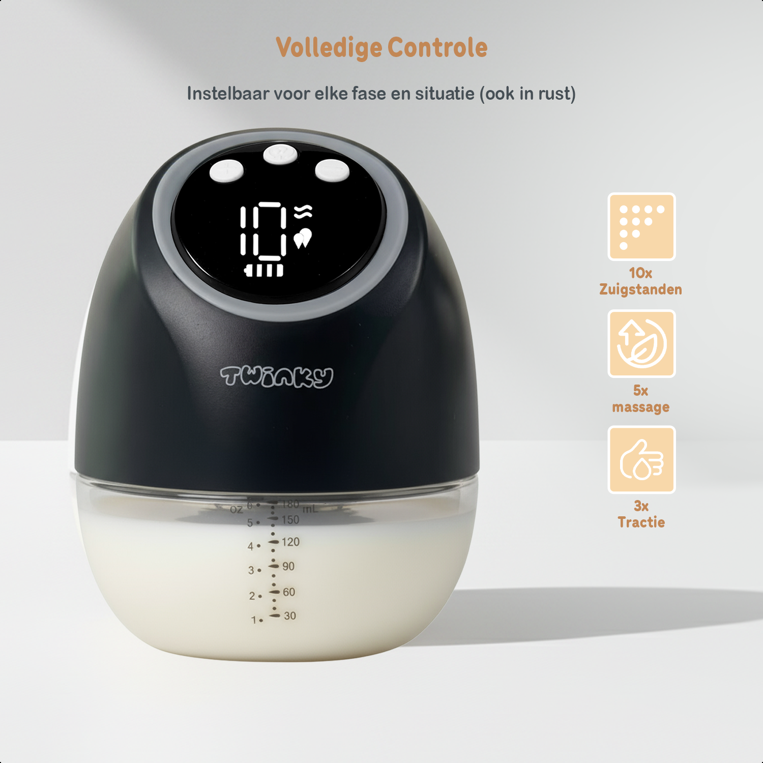 Twinky Elektrische Borstkolf 2x - Zwart