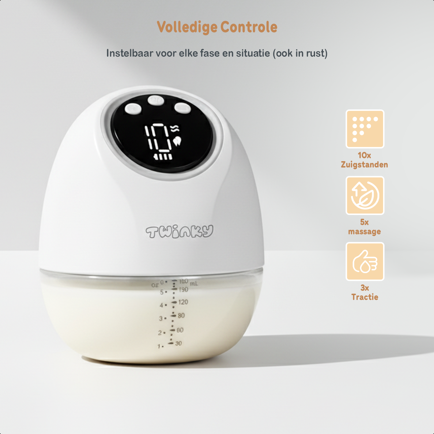 Twinky Elektrische Borstkolf 2x - Wit