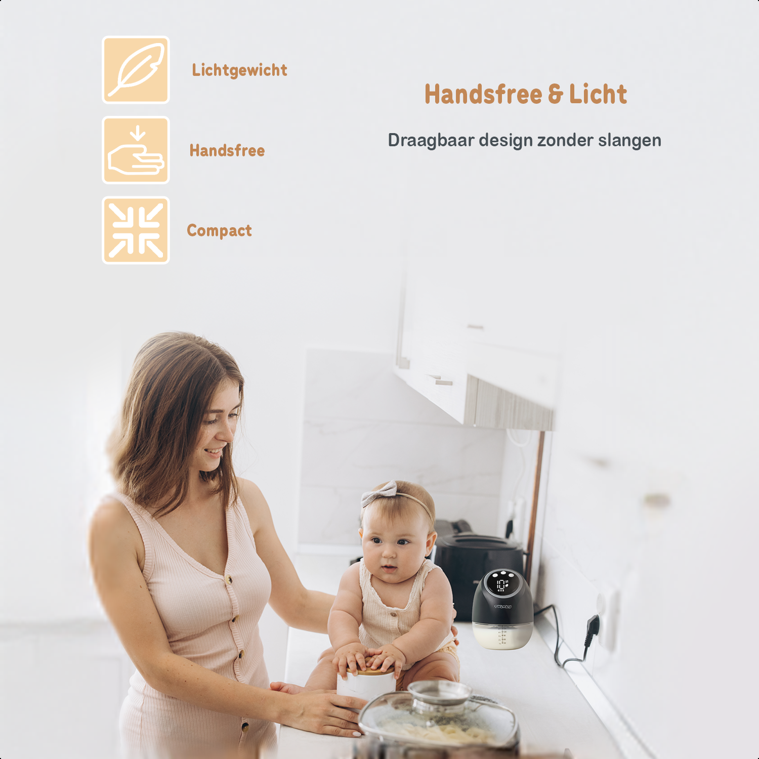 Twinky Elektrische Borstkolf 2x - Zwart